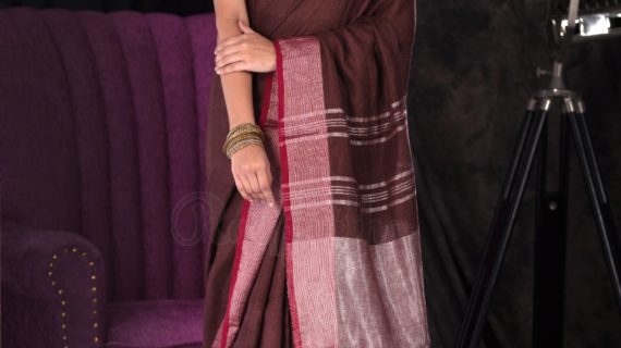 Pure Linen Saree