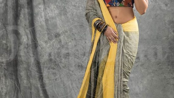 Pure Linen Saree