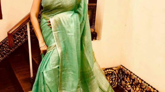 Pure Linen Saree