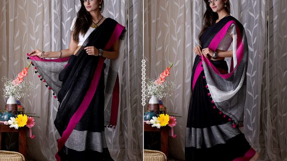 Pure Linen Saree