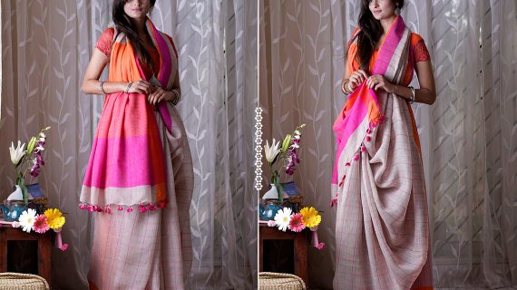Pure Linen Saree