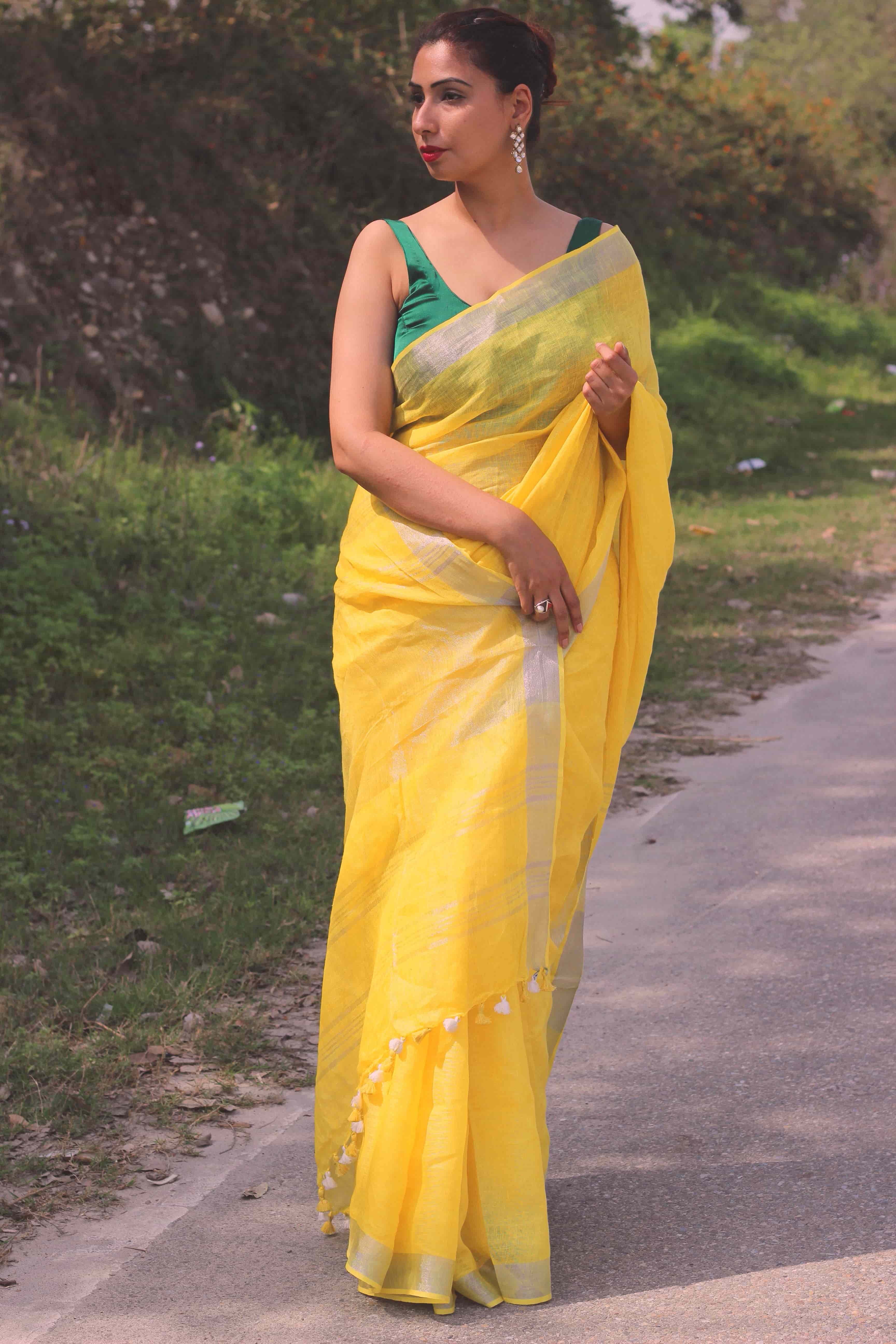 Top 65+ linen ki saree latest noithatsi.vn